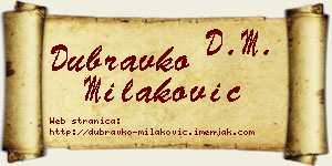 Dubravko Milaković vizit kartica